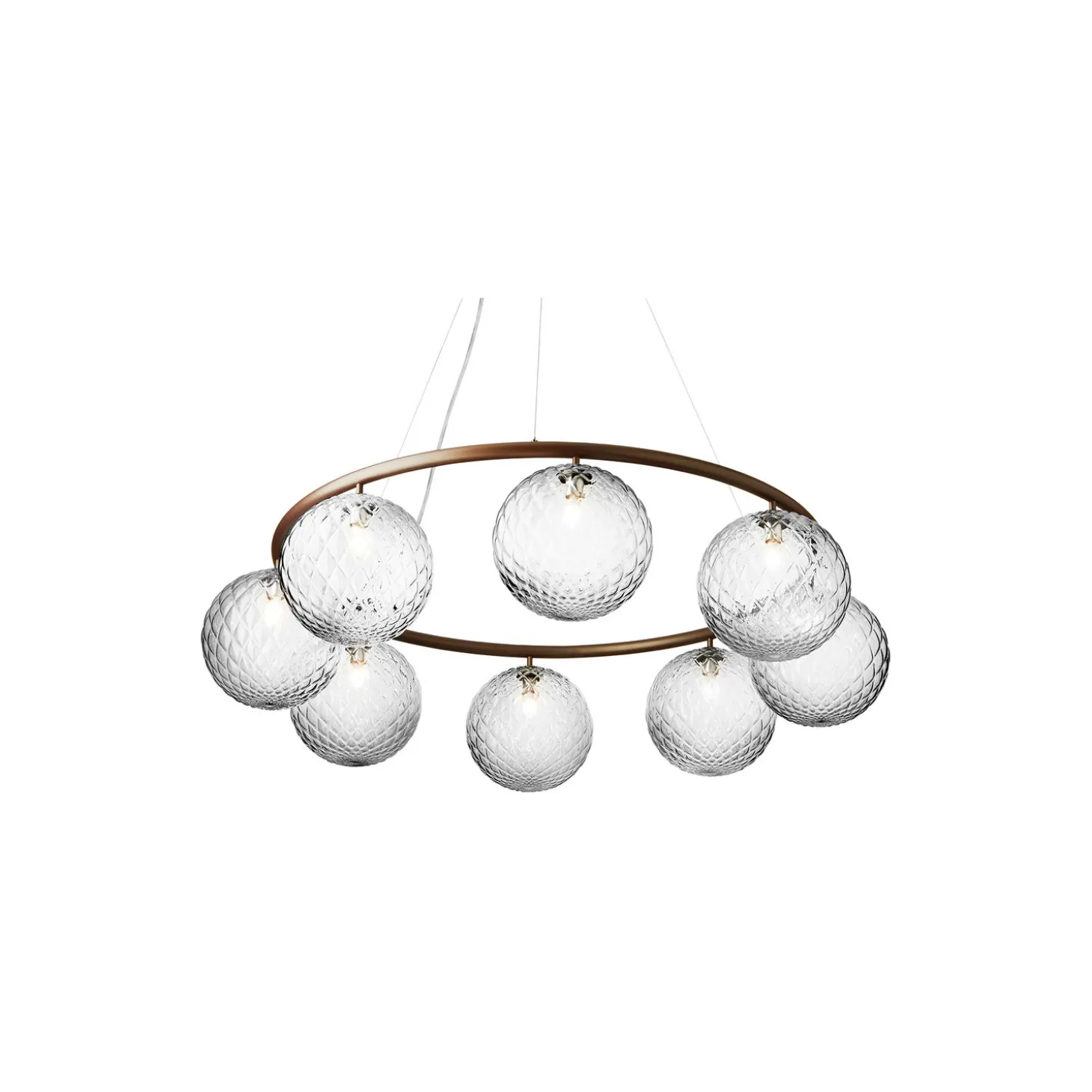 Miira 8 Circular Pendant, dark bronze/optic clear