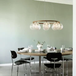 Miira 8 Circular Pendant, dark bronze/optic clear