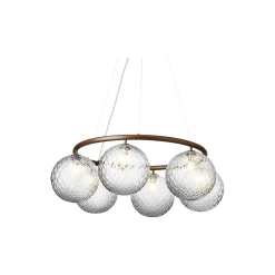 Miira 6 Circular Pendant, dark bronze/optic clear