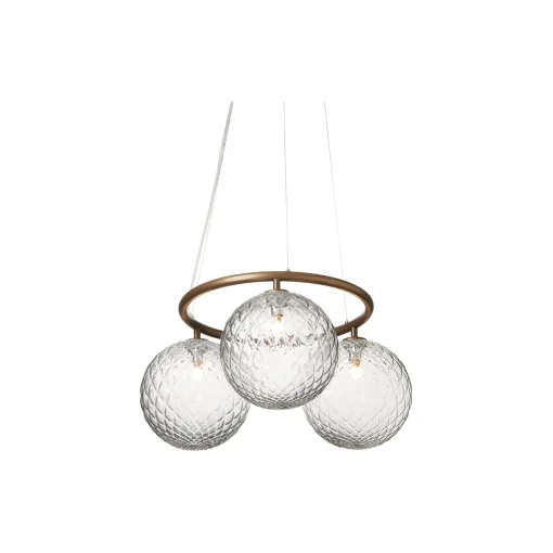Miira 3 Circular Pendant, dark bronze/optic clear