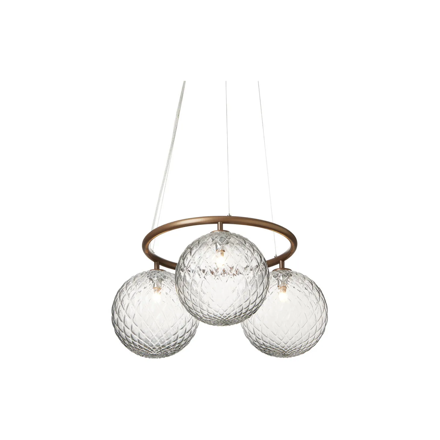 Miira 3 Circular Pendant, dark bronze/optic clear