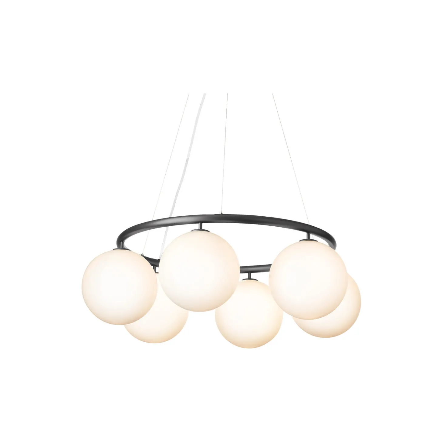 Miira 6 Circular Pendant, rock grey/opal