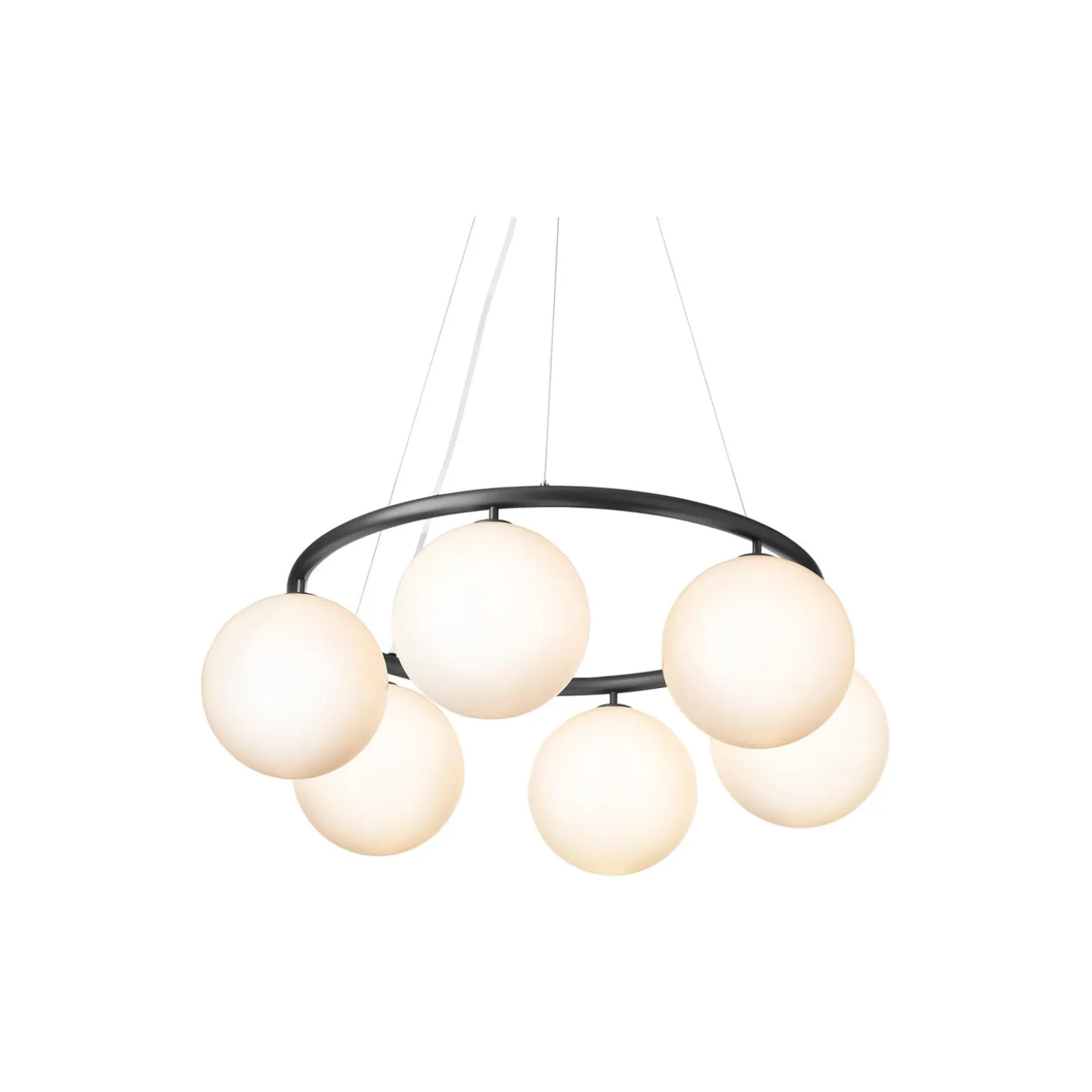 Miira 6 Circular Pendant, rock grey/opal