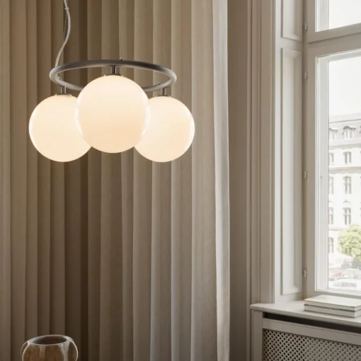 Miira 3 Circular Pendant, rock grey/opal