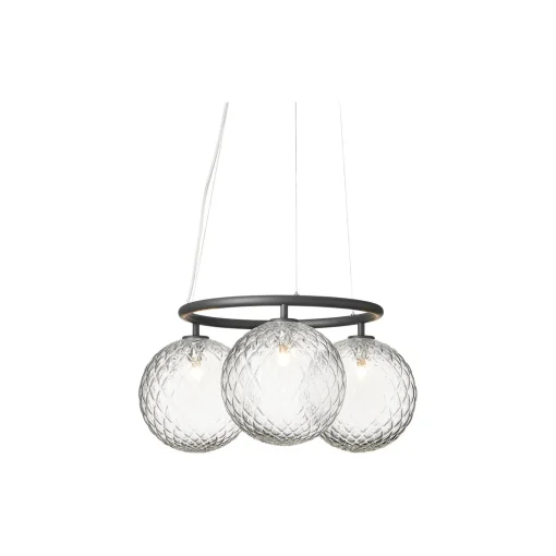 Miira 3 Circular Pendant, rock grey/optic clear