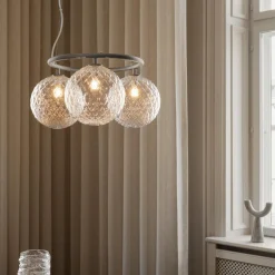 Miira 3 Circular Pendant, rock grey/optic clear