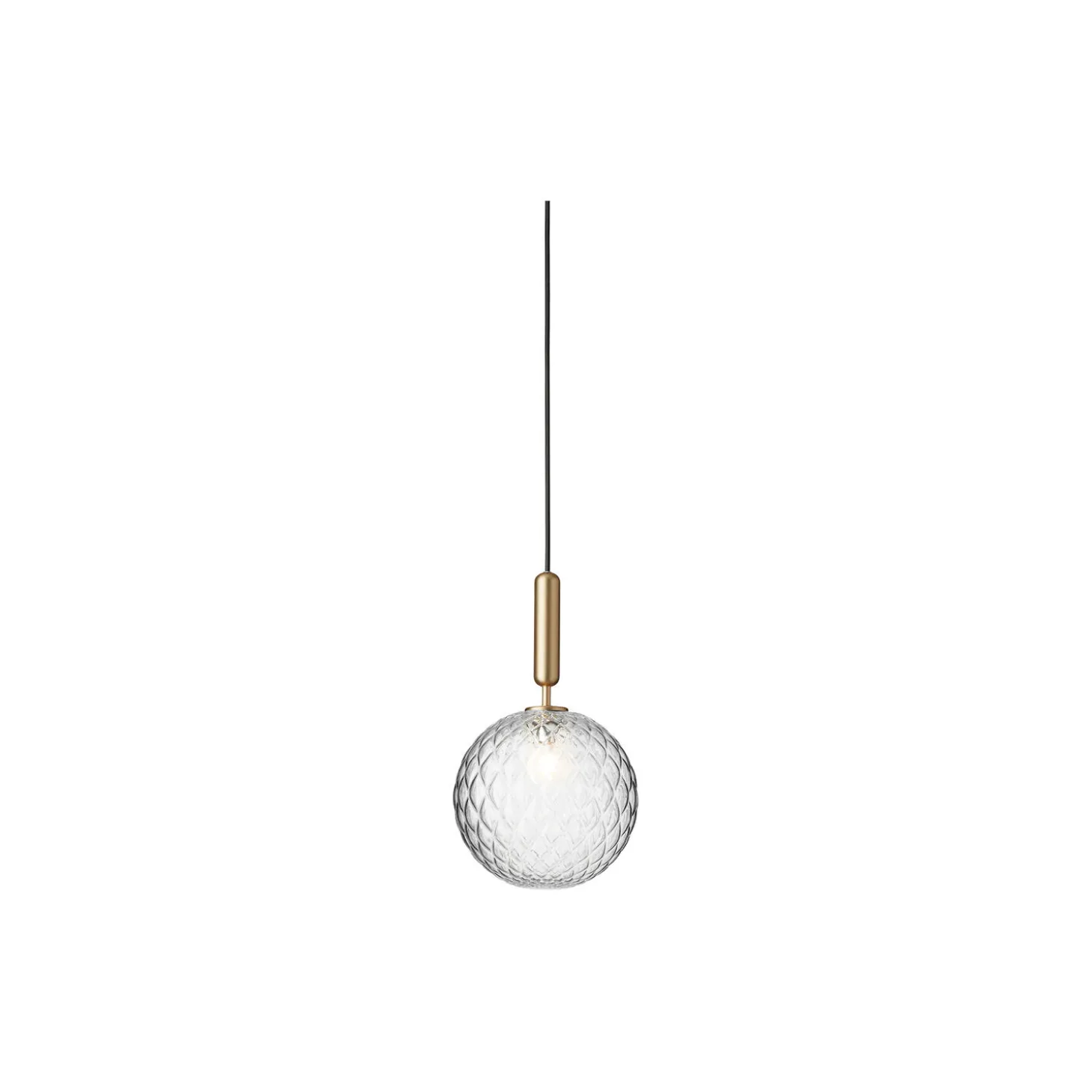 Miira 1 Large Pendant, brass/optic clear