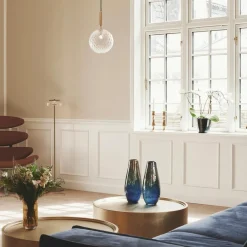 Miira 1 Large Pendant, brass/optic clear