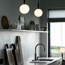 Miira 1 Large Pendant, rock grey/opal