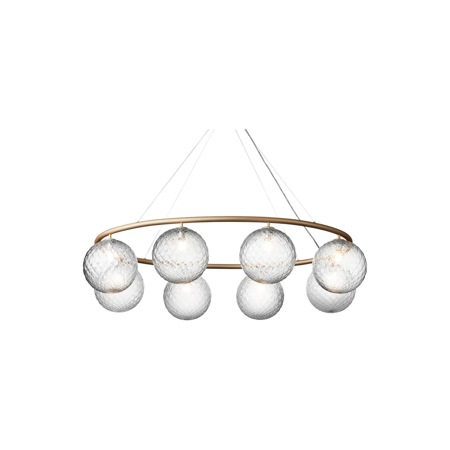 Miira 8 Oval, brass/optic clear