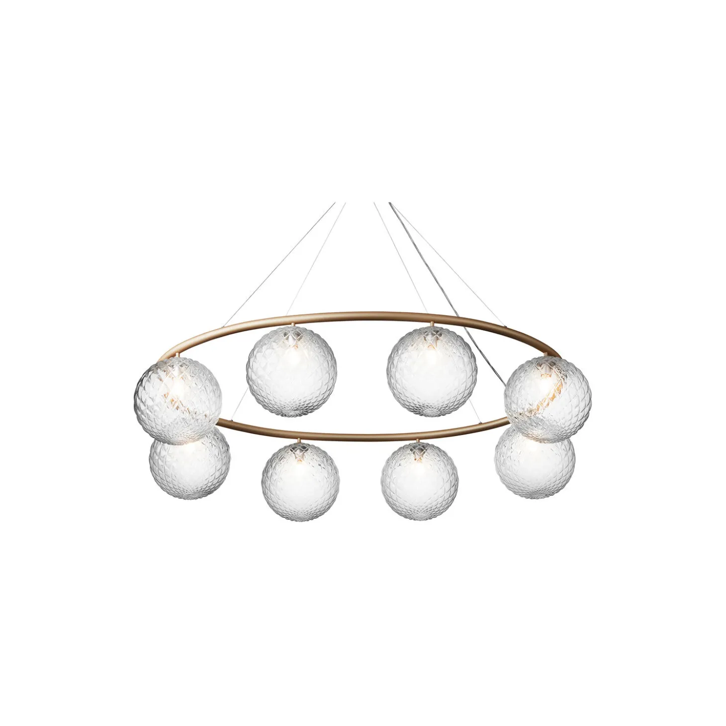Miira 8 Oval, brass/optic clear
