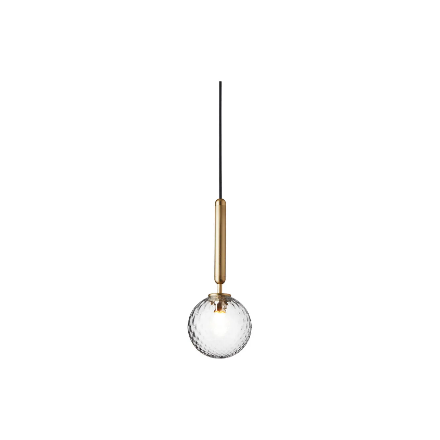 Miira 1 Pendant, brass/optic clear