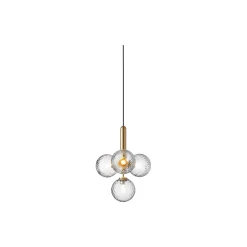 Miira 4 Pendant, brass/optic clear