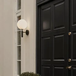 Miira Outdoor Wall Lamp, black/opal