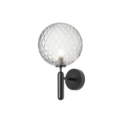 Miira Outdoor Wall Lamp, black/optic clear