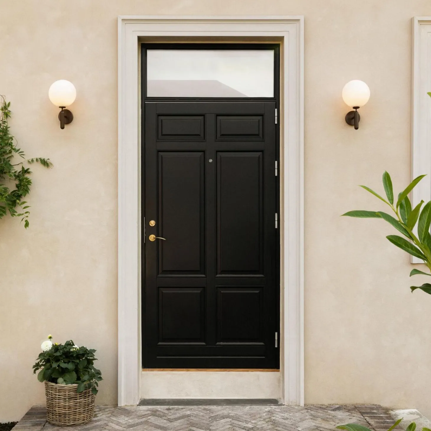 Miira Outdoor Wall Lamp, dark bronze/opal