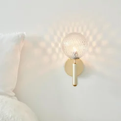 Miira Wall Lamp, brass/optic clear