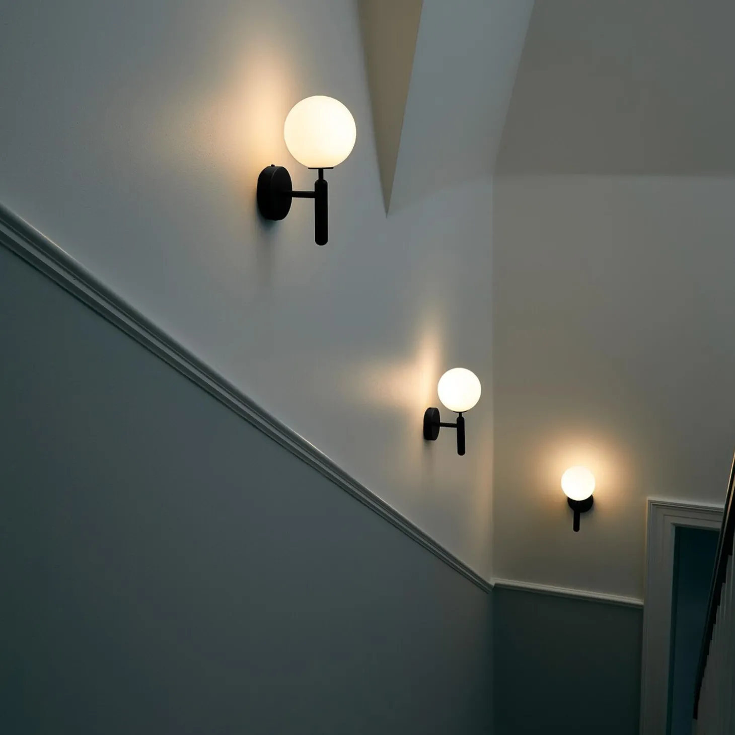 Miira Wall Lamp, rock grey/opal