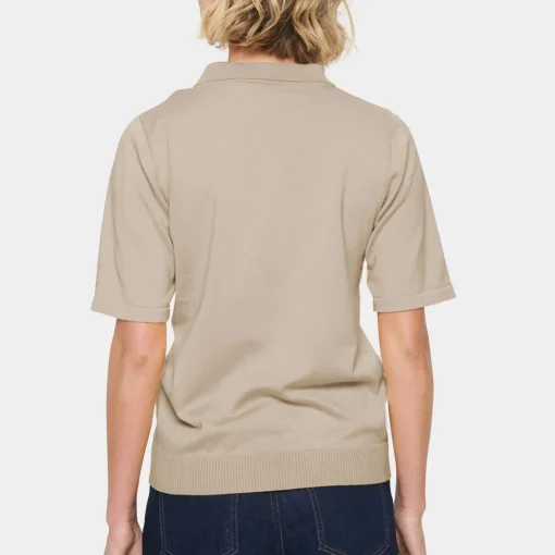 MilaSZ Polo SS Pullover, plaza taupe melange