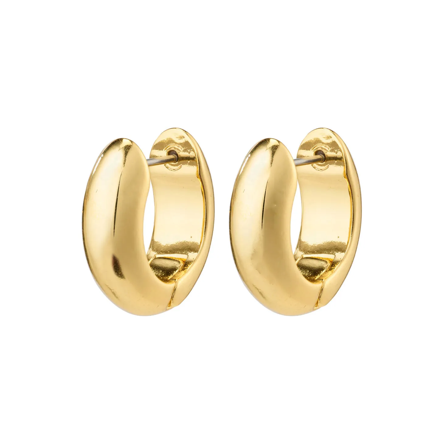 MINE Chunky Huggie Hoops, gold plated