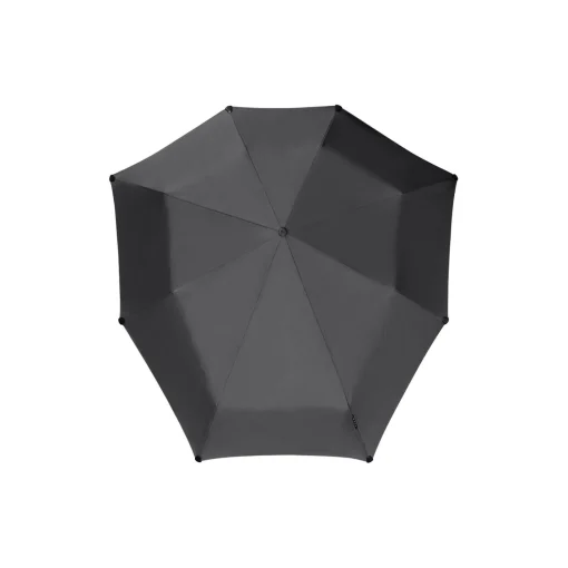 Mini automatic foldable storm umbrella, pure black