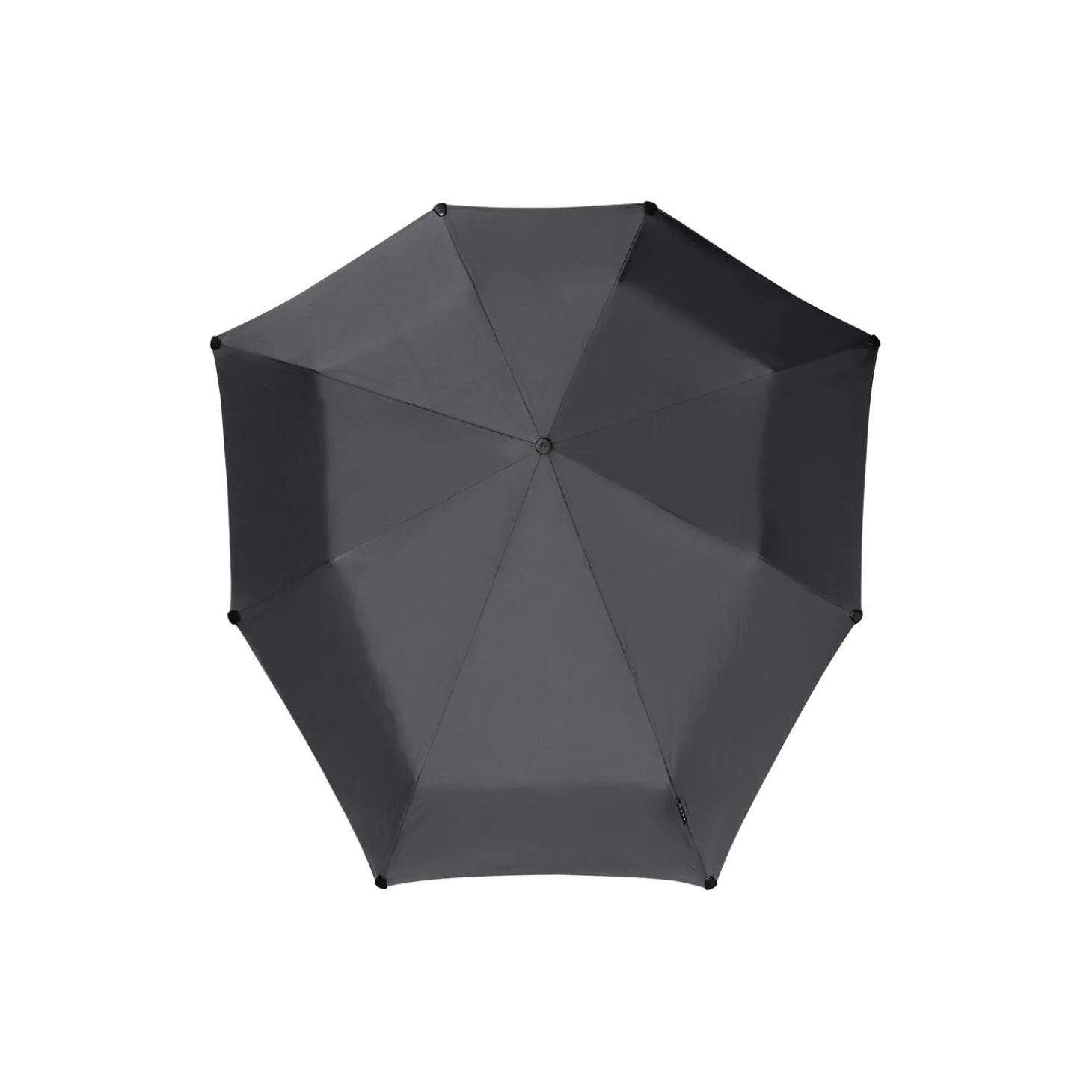 Mini automatic foldable storm umbrella, pure black