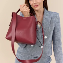 MINI CITY Shoulder Bag, burgundy