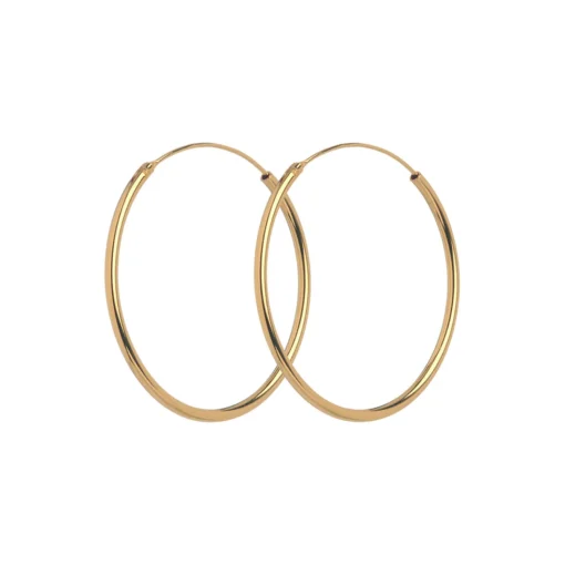 Mini Plain Hoop øreringe, guld