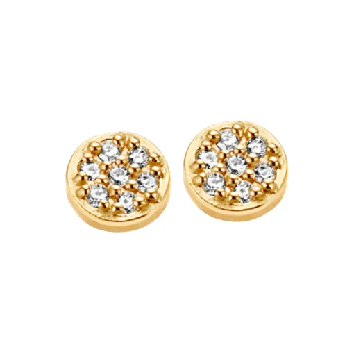 MINI ØRERINGE, guld/diamanter