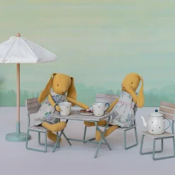 Miniature havesæt - bord med stol og bænk