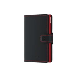 Miniwallet, matte black/red