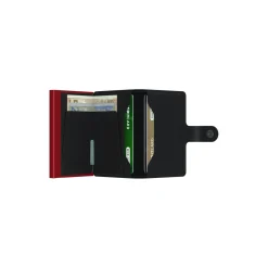 Miniwallet, matte black/red