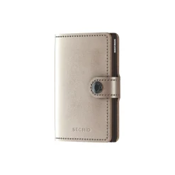 Miniwallet, metallic champagne/brown
