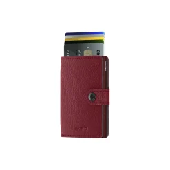 Miniwallet, vegetable tanned rosso/bordeaux
