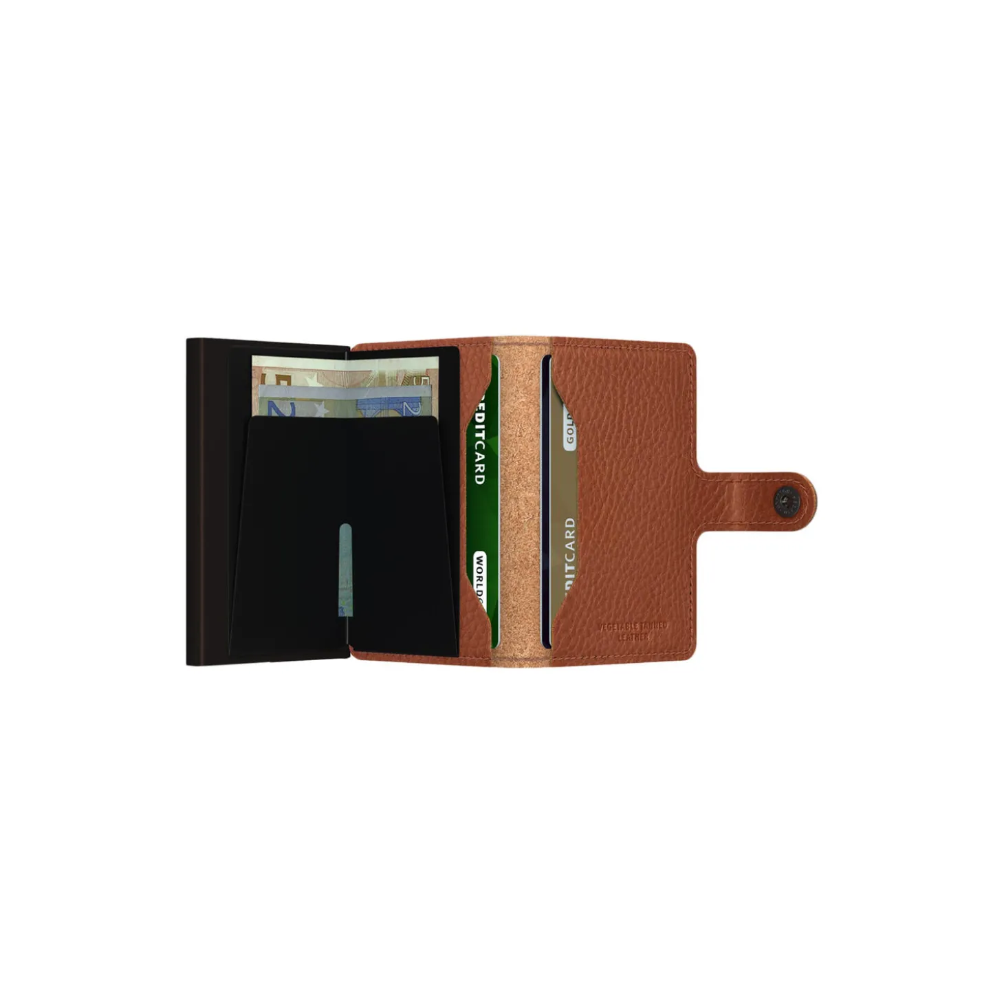 Miniwallet, vegetable tanned espresso/brown