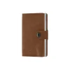 Miniwallet, vintage cognac/silver