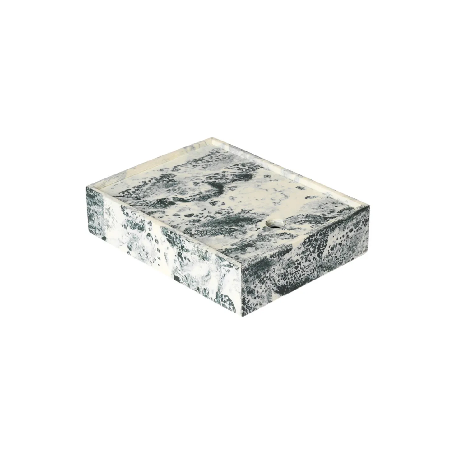 Mist Box 15x20, emerald off-white