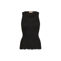 MMElaine Seamless Silk Tank Top, black