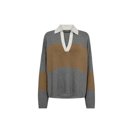 MMWylie Tani Bold Stripe Knit, true camel