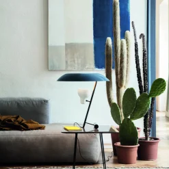 Model 548 Table Lamp, grey/dark burnished brass