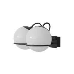 Model 237/2 Wall Lamp, opaline/black