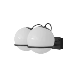 Model 238/2 Wall Lamp, opaline/black