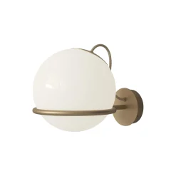 Model 237/1 Wall Lamp, opaline/champagne