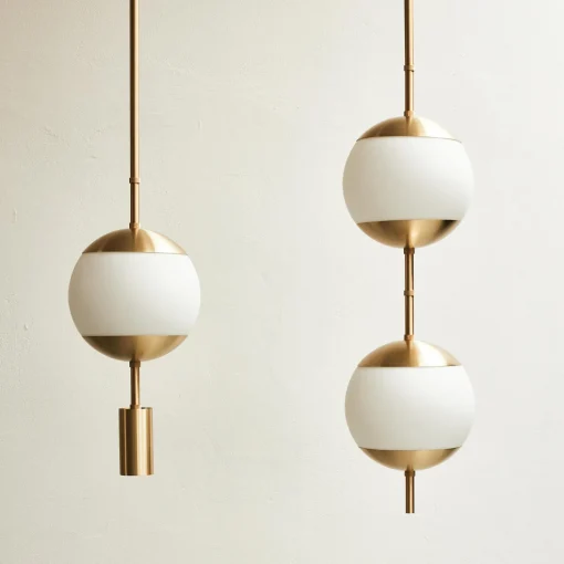 Monroe 1 Ceiling with Spot, brass/opal
