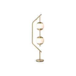 Monroe Floor Lamp, brass/opal