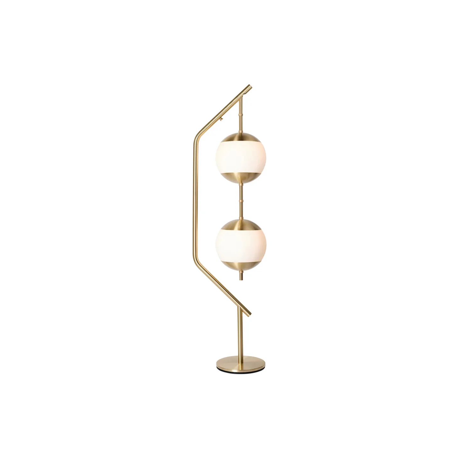 Monroe Floor Lamp, brass/opal