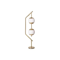 Monroe Floor Lamp, brass/opal