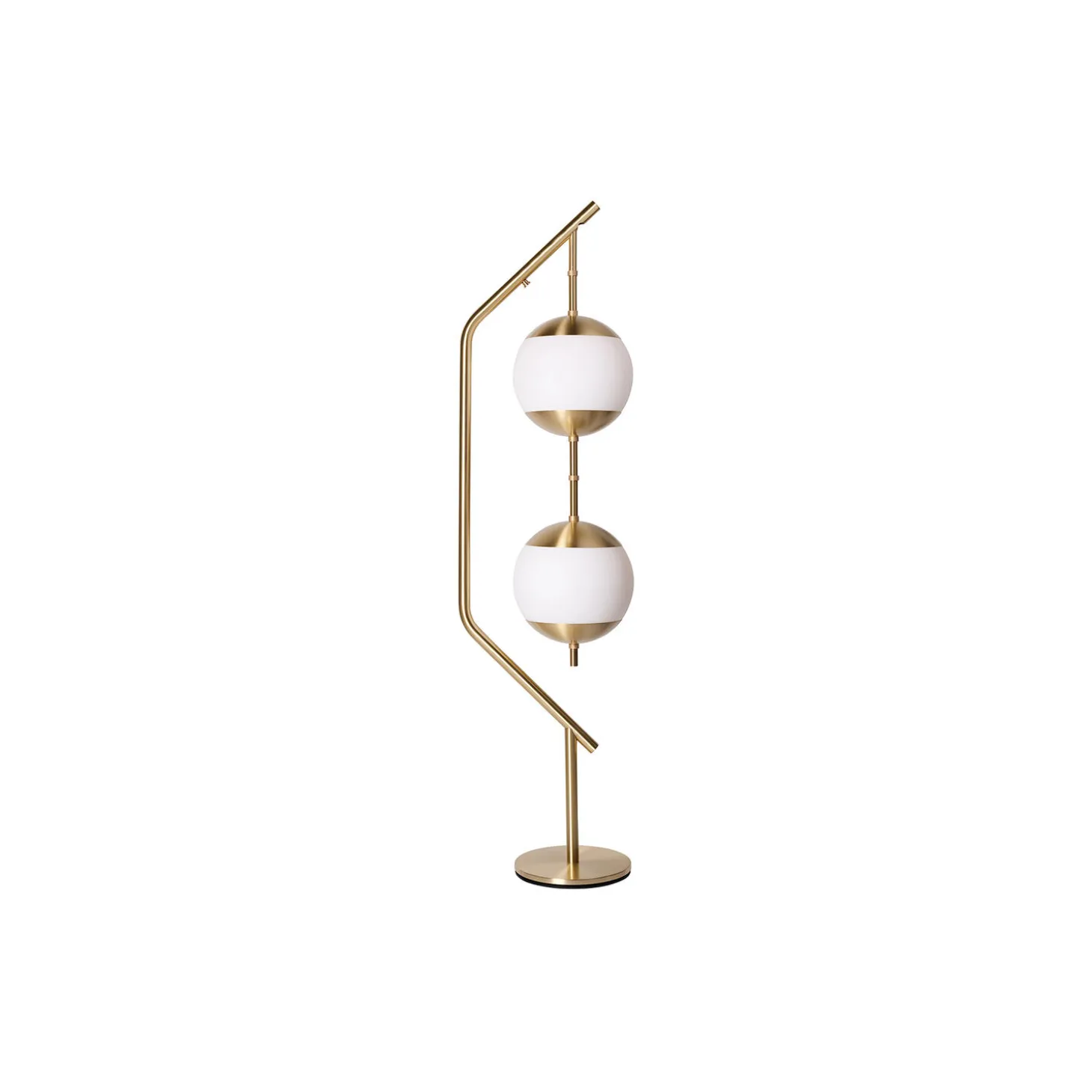 Monroe Floor Lamp, brass/opal