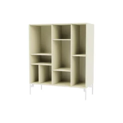 Montana 1613 reol med hjul, 150 vanilla/black