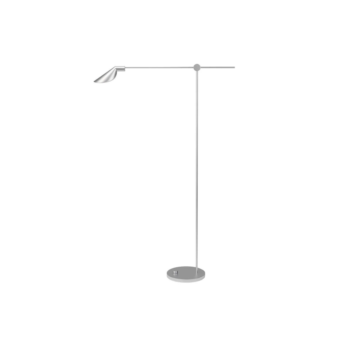 MS011 gulvlampe, polished steel